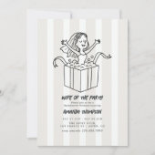 Chique Doodle Bruid van het Feest Bachelorette Wee Kaart (Voorkant)