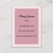 Chique dressmaker Mannequin Visitekaartjes (Achterkant)