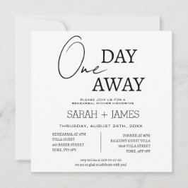 Chique een dag weg repetitie diner bruiloft plein kaart