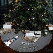 Chique eenvoudig grijs | Grappige Winter Llama Sch Kerstboom Rok