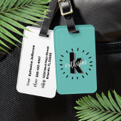 Chique eenvoudig Initiaal monogram Bagagelabel
