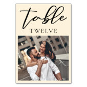 Chique eenvoudig ivoor paar foto bruiloft kaart (Achterkant)