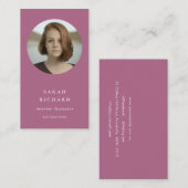 Chique eenvoudig minimaal Roos roze professionele  Visitekaartje (Voorkant / Achterkant)