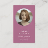 Chique eenvoudig minimaal Roos roze professionele  Visitekaartje (Voorkant)