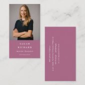 Chique eenvoudig minimaal Roos roze professionele  Visitekaartje (Voorkant / Achterkant)