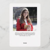 Chique Eenvoudig Modern Afstuderen Aankondiging (Achterkant)