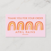 Chique Eenvoudig Roze Sinaasappel Regenbogen BESTE Visitekaartje (Voorkant)