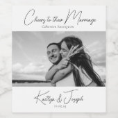 Chique eenvoudige foto moderne typografie wijn etiket (Enkel label)