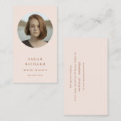 Chique eenvoudige minimale blush Roos professionel Visitekaartje (Voorkant / Achterkant)