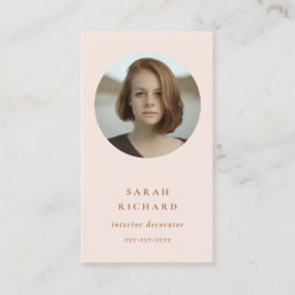 Chique eenvoudige minimale blush Roos professionel Visitekaartje