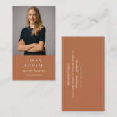 Chique eenvoudige minimale roest Sinaasappel profe Visitekaartje (Voorkant / Achterkant)