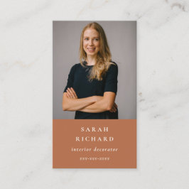 Chique eenvoudige minimale roest Sinaasappel profe Visitekaartje