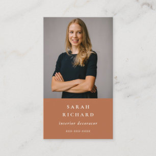 Chique eenvoudige minimale roest Sinaasappel profe Visitekaartje