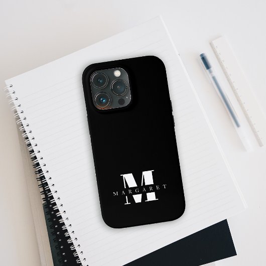 Chique Eenvoudige Minimalistische Krachtige Letter Case-Mate iPhone Case