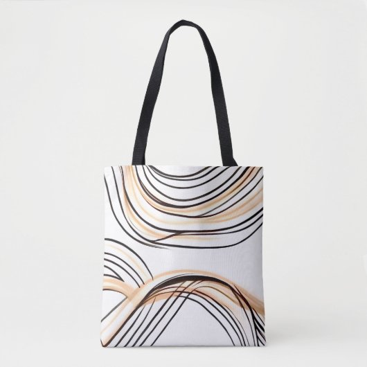 Chique eenvoudige moderne abstracte wervelende lij tote bag (Voorkant)