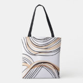 Chique eenvoudige moderne abstracte wervelende lij tote bag (Achterkant)