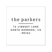 Chique Eenvoudige Serif Familienaam & Retouradres Zelfinktende Stempel (Design)