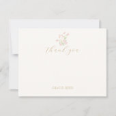 Chique & eenvoudige Wildflower bruiloft Dank u (Voorkant)