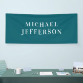 Chique effen donker turquoise kleur gepersonalisee spandoek (Beurs)