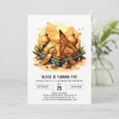 Chique Egyptische Elegante Piramides Verjaardag Kaart (Staand voorkant)