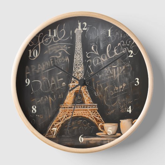 Chique Eiffeltoren Cafe Koffie Chalkboard Parijs (Voorkant)