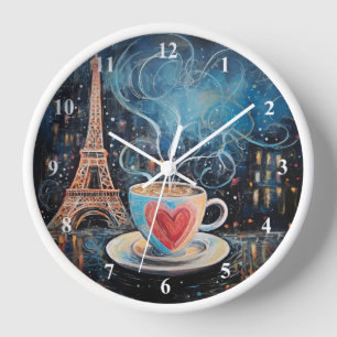 Chique Eiffeltoren Hart Café Koffiekrijt Parijs