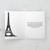 Chique Eiffeltoren, Meisje, Hartballonnen Verjaard Kaart (Binnen)