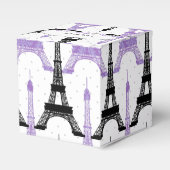 chique Eiffeltoren Paarse Gepersonaliseerde gunstb Bedankdoosjes (Voorkant Zijde)