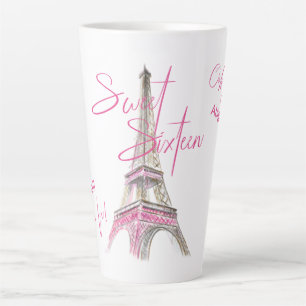 Chique Eiffeltoren van Parijs Persoonlijke Sweet S Latte Mok