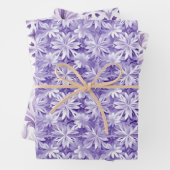 Chique Elegance Vakantie: Pastel Paarse & Wit Inpakpapier Vel (In situ)