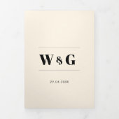 Chique elegant Alles in één bruiloft Drieluik Uitnodiging (Cover)