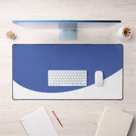 Chique Elegant Blauw Stromende Witte Golf Bodemran Bureaumat