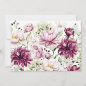 Chique Elegant Bloemen Baby shower Kaart (Achterkant)