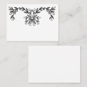 Chique Elegant Bloemen Lijst Botanische Aangepaste Plaatskaartje (Voorkant / Achterkant)