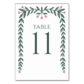 Chique Elegant Bloemen Lijst Botanische Wijnstokke Kaart (Voorkant)