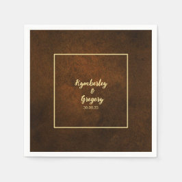 Chique Elegant Donkerbruin Textured Servet