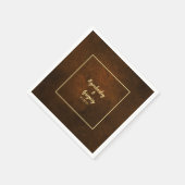 Chique Elegant Donkerbruin Textured Servet (Hoek)