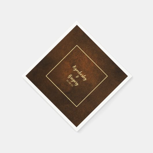 Chique Elegant Donkerbruin Textured Servet (Hoek)