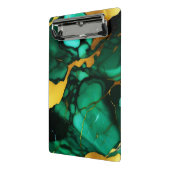Chique Elegant donkergroen goudgeel Faux Marble Mini Klembord (Angled2)