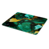 Chique Elegant donkergroen goudgeel Faux Marble Snijplank (Hoek)