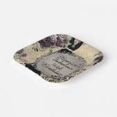 Chique Elegant Fabulous 50th Birthday Gepersonalis Papieren Bordje (Gebogen)