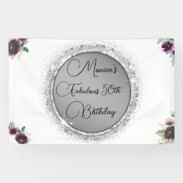 Chique Elegant Fabulous 50th Birthday Gepersonalis Spandoek