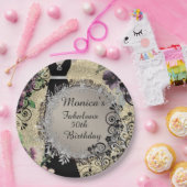 Chique Elegant Fabulous 50th Verjaardag gepersonal Papieren Bordje (Feest)