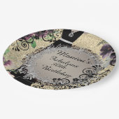 Chique Elegant Fabulous 50th Verjaardag gepersonal Papieren Bordje (Gekanteld)