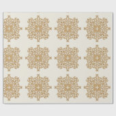 Chique Elegant Gouden Ornament Patroon Cadeaupapier (Vlak)