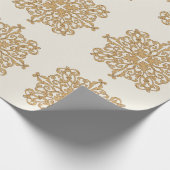 Chique Elegant Gouden Ornament Patroon Cadeaupapier (Hoek)