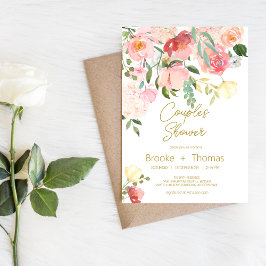 Chique Elegant Koppels douche uitnodiging