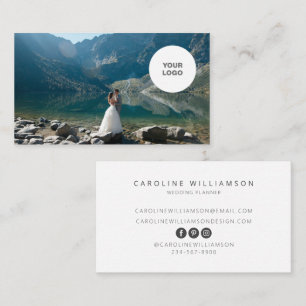 Chique Elegant Logo Huwelijksplanner Fotograaf  Visitekaartje