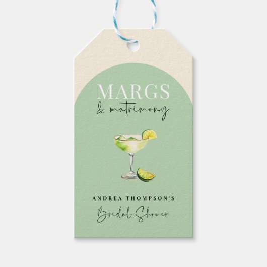 Chique Elegant Margs en Matrimony Vrijgezellenfees Cadeaulabel (Voorkant)