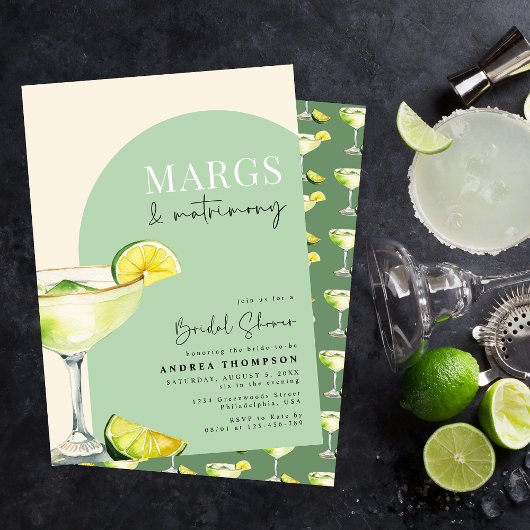 Chique Elegant Margs en Matrimony Vrijgezellenfees Kaart